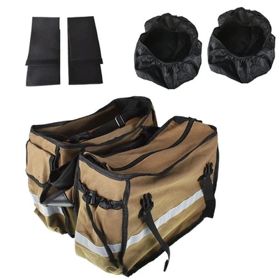 Pair Motorcycle Saddlebags Luggage Side Tool Bag For Suzuki Kawasaki - Image 1 of 4