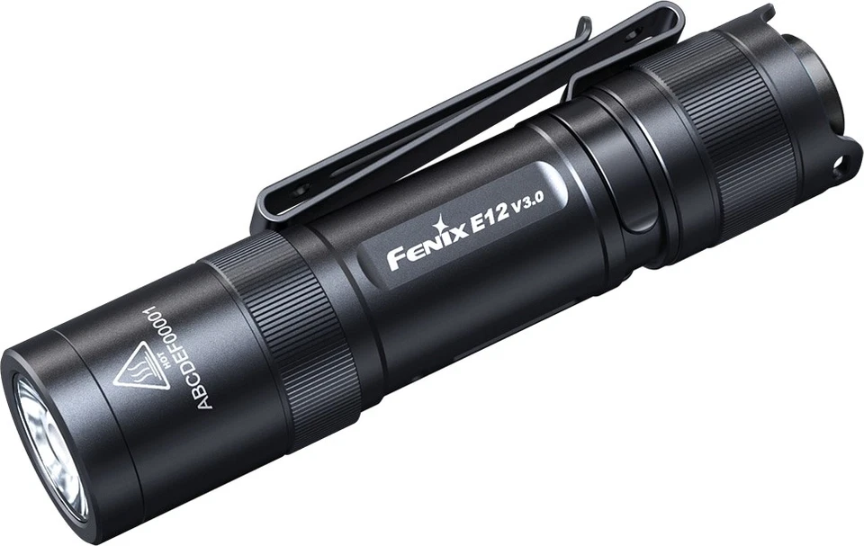 FENIX LED-Taschenlampe E12 V3.0, schwarz - Bild 1 von 4