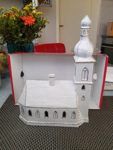 Weihnachtskirche Porzellan weiß mit Goldrand 21 x 8 x 30 cm Zustand  sehr gut - Bild 1 von 6