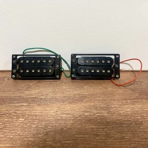 1980s B.C. Rich Guitar Pickups Bridge Neck Black Pickups vintage guitar parts - Picture 1 of 17