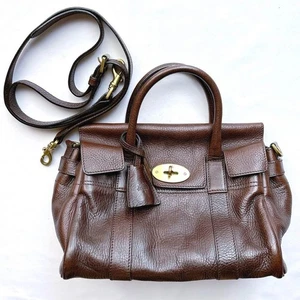 Bolso de Hombro Mulberry Pequeño Bayswater Cuero Marrón Chocolate Usado - Imagen 1 de 12