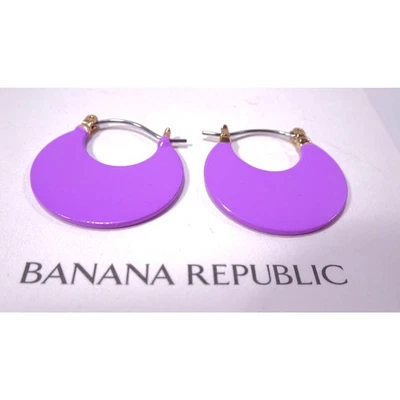 Pendientes Banana Republic para mujer esmalte brillante media luna nuevos con etiquetas 50 lavanda Foto 1 de 4