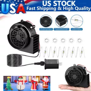 12V Adapter Inflatable Air Fan Blower Motor 5LED Light Party Blow up Inflatables - Picture 1 of 11