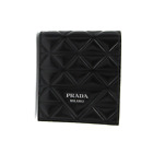PRADA bifold wallet compact purse 2MO5132CNVF0002 leather Black