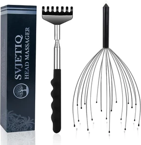 Head Massager Back Scratcher, 20 Fingers Head Scratcher Scalp Massager & Extenda - Picture 1 of 12