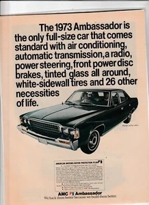 "Anuncio de revista AMC Ambassador 1973 ""estándar" - Imagen 1 de 1