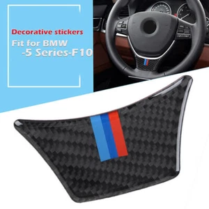 Calcomanía de barbilla para volante M fibra de carbono real para BMW Serie 5 F10 GT F07 - Imagen 1 de 6