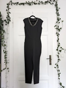 Esprit Jumpsuit Schwarz Kurzärmlig Gr. 36 S Mit Strasssteinen - Bild 1 von 7