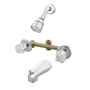 Empire Armaturen Mobilheim 8" Chrom 2 Ventil Wanne & Duscharmatur J228AF-E - Bild 1 von 3