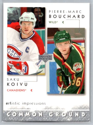 # CG8 Bouchard / Saku Koivu Canadiens 2002-03 Upper Deck Common Ground - Image 1 of 2