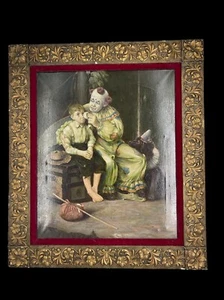 After Norman Rockwell Oil on Canvas, Ca. 1970s, “Runaway Boy & Clown” H31” W27”. - Picture 1 of 18