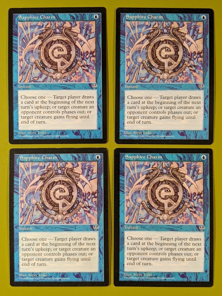Sapphire Charm x4 Mirage 4x Playset Magic the Gathering MTG - Image 1 of 1