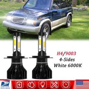 For Suzuki Sidekick 1990-1998 LED Headlight High/Low Beam 4-Sides White 6000K - Bild 1 von 11