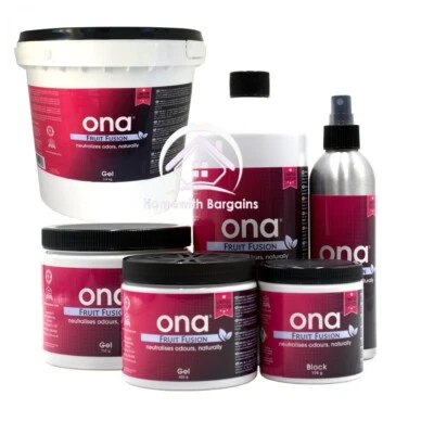 ONA Block, Gel or Liquid Odour Control Neutraliser Eliminate Smells FRUIT FUSION - Image 1 of 4