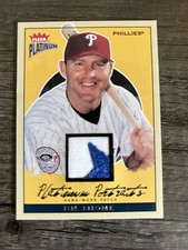 Jim Thome 2004 Fleer Platinum Portraits Jersey Logo Patch Phillies Error?