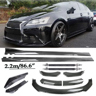 Carbon Fiber Front Bumper Lip Spoiler & Side Skirt For Lexus GS F GS350 GS450h - Изображение 1 из 4