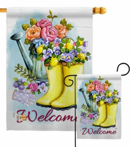 Spring Shower Garden Flag Floral Decorative Small Gift Yard House Banner - Picture 1 of 17