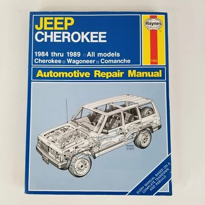 Manual de reparación Haynes #1553 Jeep Cherokee 1984 a 1989 Comanche Wagoneer Foto 1 de 4