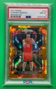 Alperen Sengun 2021-22 Panini Prizm Prizms Orange Ice #318 RC Rookie PSA 9 MINT - Picture 1 of 2