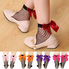 Kids Girls Bow Fishnet Short Socks Parent Child Socks High Ankle Socks Cute L