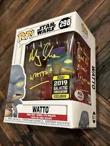 ANDY SECOMBE WATTO STAR WARS SIGNED/Inscribed FUNKO POP #298 BAS PSA Authentic - Picture 1 of 7