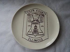 Edgar County, Illinois U.S. Bicentennial Commemorative Plate - Picture 1 of 3