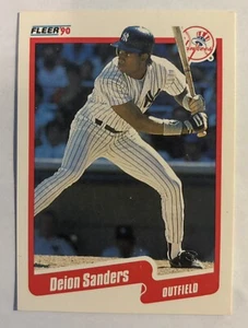 1990 Fleer Deion Sanders New York Yankees #454 - Picture 1 of 2