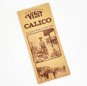 Calico Ghost Town Brochure Map Silver Mine California CA Vintage 1971 - Picture 1 of 7