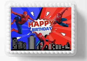 Spider Super Hero Man Edible Image Edible Cake Topper Frosting Sheet Sticker - Picture 1 of 2
