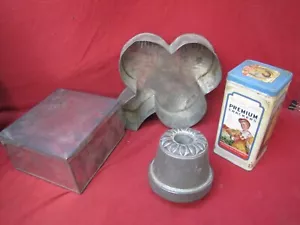 Unique Antique Country Tin Metal Lot - Picture 1 of 7