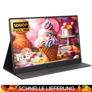 Portable Monitor 15,6 Zoll Tragbarer Mobiler IPS Bildschirm FHD 1920*1080 DE - Bild 1 von 7