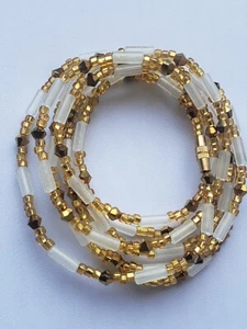 Crystal African Waist Beads Waistline Belly Weight Loss Chain with CLASP - Picture 1 of 6