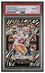 Panini Select Christian McCAFFREY #88 2023 troquelado cebra Prizm PSA 10 GEMA 💎 - Imagen 1 de 3