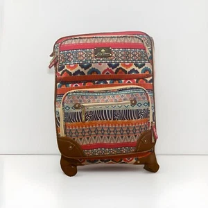 Lily Bloom Luggage22” Expandable Tribal Strip Suitcase With Spinner Wheels - Picture 1 of 19
