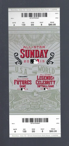 AARON JUDGE - NEW YORK YANKEES 2015 BASEBALL ALL-STAR FUTURES FULL TICKET Cover