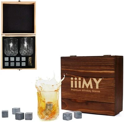 Whiskey Glasses Whisky Stone Set Rocks Tumblers,Bourbon Scotch Gifts Christmas  - image 1 of 4
