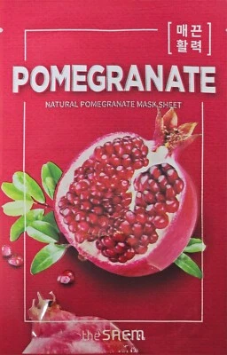 The Saem Pomegranate Sheet Mask 10pcs – Moisturizing Vegan K-Beauty Skincare - Image 1 of 4