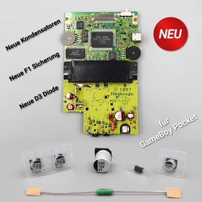 Ersatz Kondensatoren / Sicherung für GameBoy Pocket F1 D3 GBP Elkos SMD Fuse