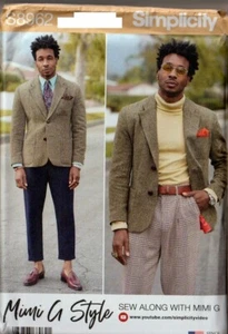 Simplicity 8962 Mens Blazer Jacket Lined Pattern Mimi G Size 34-42 44-52 New - Picture 1 of 2