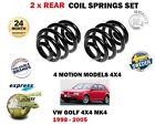 FOR VW GOLF MK4 4 MOTION 1.8 2.0 1.9 2.3 V5 2.8 V6 TDI 2 x REAR COIL SPRING SET