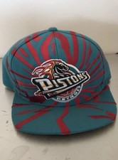 Detroit Pistons Mitchell & Ness NBA Snapback Hat Cap Horse Hardwood Classics HWC