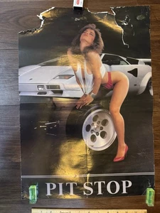 Vintage 1980’s Poster - Boxenstopp - Lamborghini - 20 x 14 cm - Bild 1 von 22