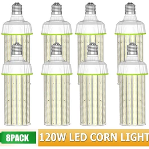 8X120W LED Corn Light Bulb Commercial Shoebox High Bay Replacement Lamp E39 Base - Picture 1 of 13
