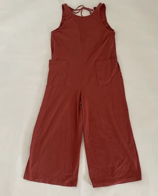 Maxi Mono Back Beat Co. Grande Para Mujer Algodón Orgánico Terra Cota Naranja Rojo Foto 1 de 4