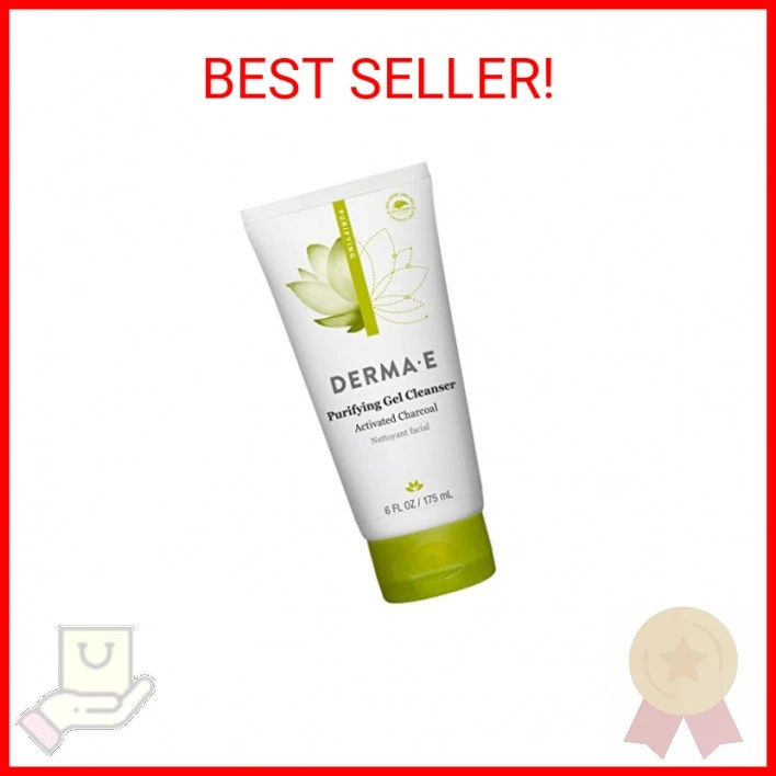 Gel Limpiador Facial Purificante Derma E con Carbón Activado con Algas Marinas y  Foto 1 de 2