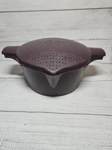 Vintage Pampered Chef #2778 weinrot 8 Tassen 2 Quart große Mikrowelle Dampfgarer Topf - Bild 1 von 15
