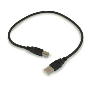 1ft USB 2.0 Certified 480Mbps Type A Male to B Male Cable  BLACK - Picture 1 of 3