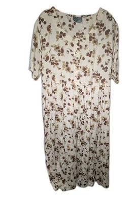 Maxi Vestido De Colección Selecto Floral Botón Delantero 3X Cottagecore Prairie Grunge Años 90 Foto 1 de 4