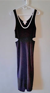 House of Harlow 1960 NWT Knit Cutout Black and White Dress Sz Large - Picture 1 of 6