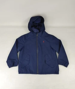 Polo Ralph Lauren Kids Navy Water-Repellent  Hooded Jacket Size 6 Unisex - Picture 1 of 7